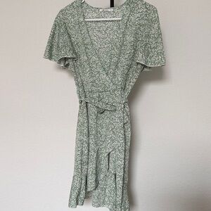 Cupshe Green Floral Mini Dress